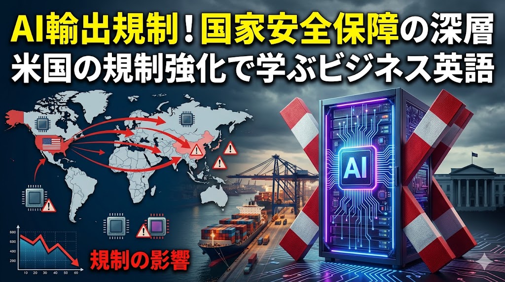 AI輸出規制で学ぶビジネス英語|米国のAI規制と国家安全保障を読む