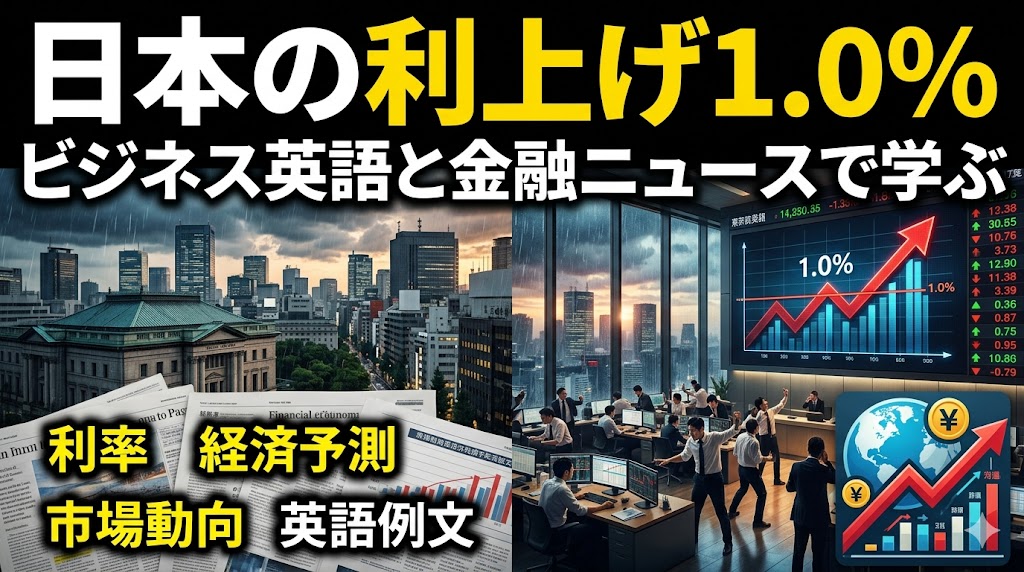 日本の利上げ1.0%で学ぶビジネス英語|金融ニュースで実践する英語学習