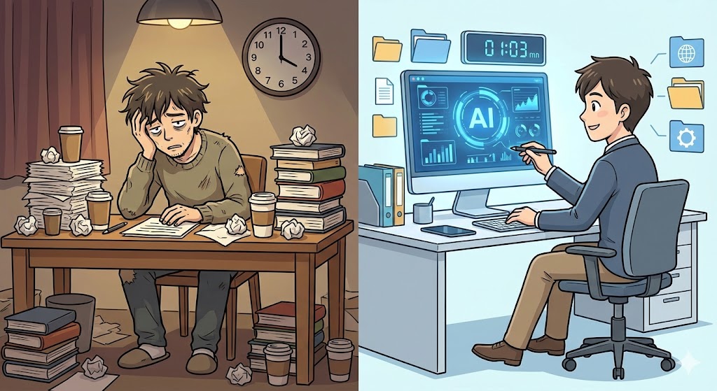 この工程をすべて手作業で行うと、1本の台本に8から15時間かかることも珍しくありません。