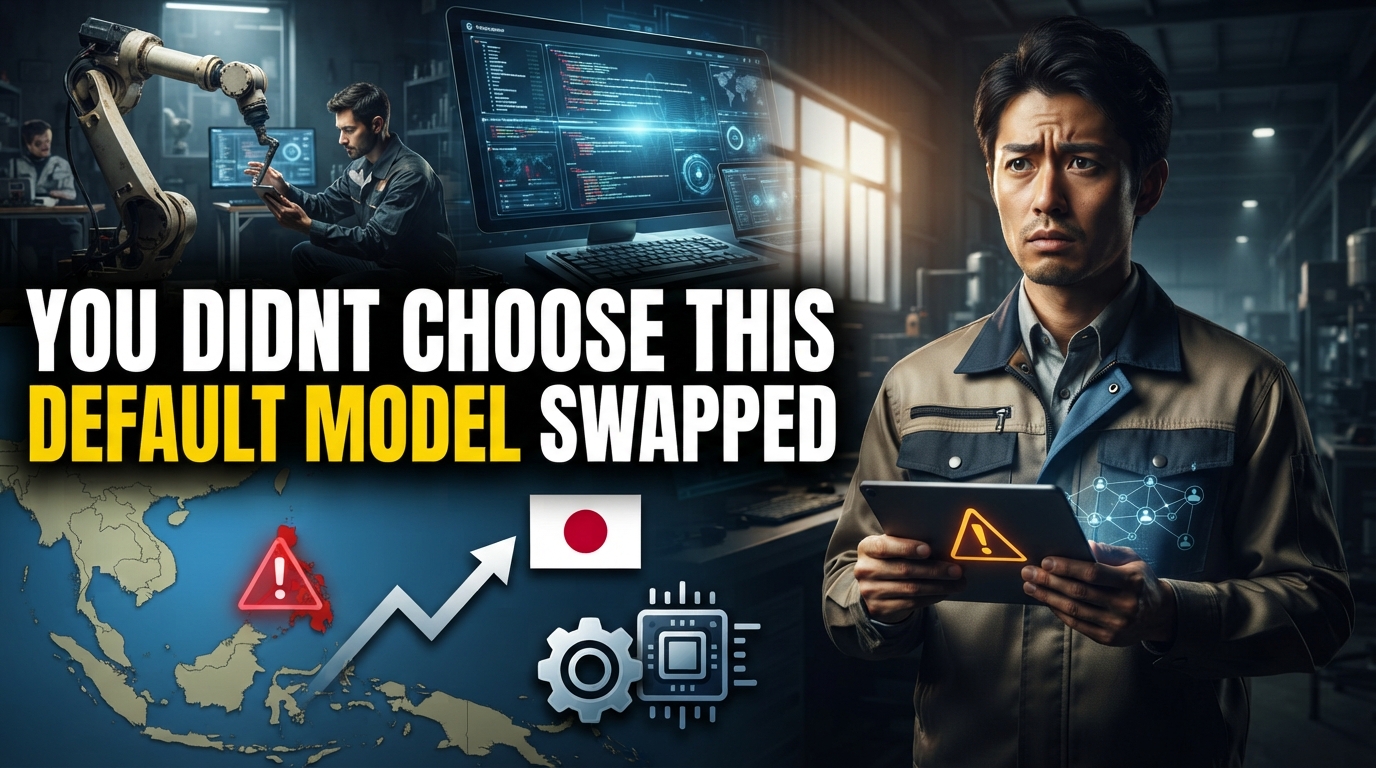 When the Product Changes Without You Choosing It: What to Decide Before Your Tool's Default Model Is Swapped|Case Study for Japanese Companies in the Philippines
