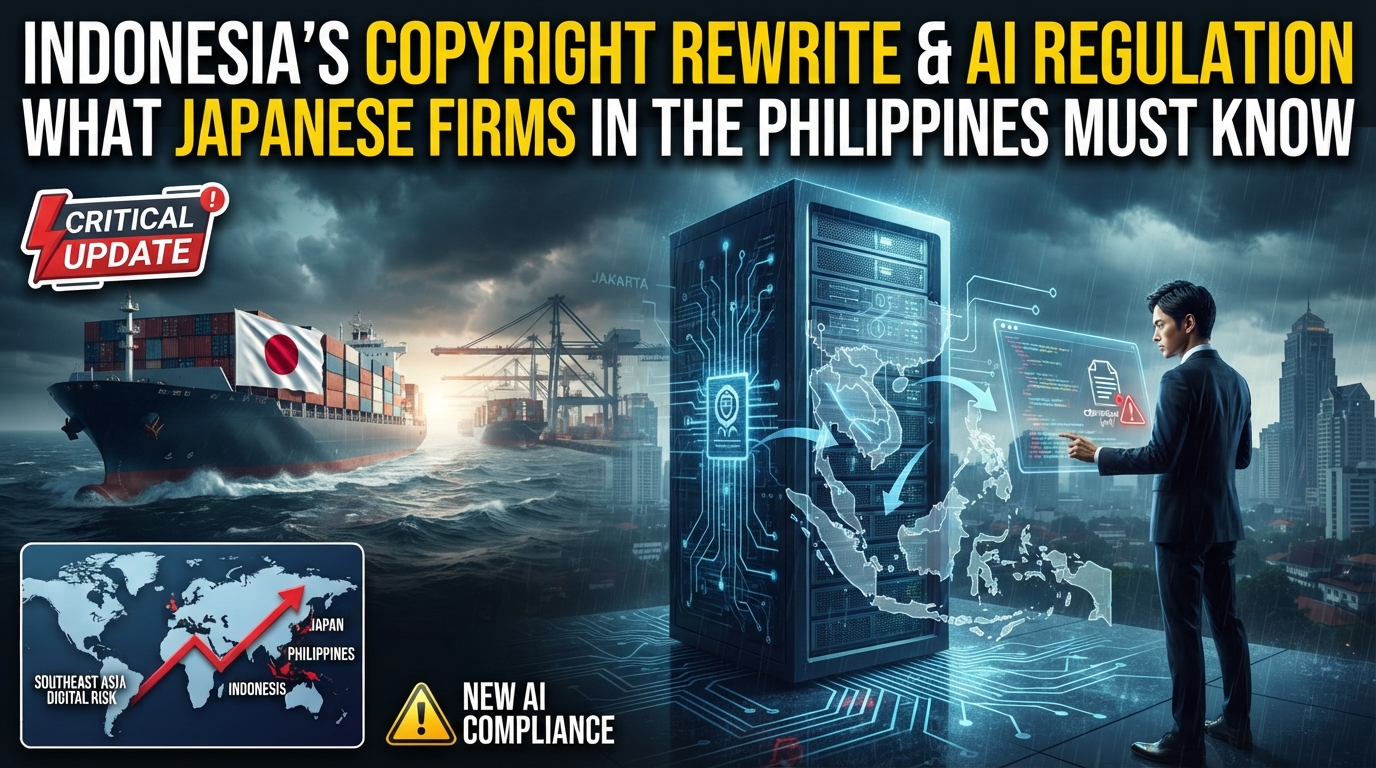 Indonesia's Copyright Rewrite and AI Regulation: What Japanese Companies in the Philippines Need to Know About Southeast Asia