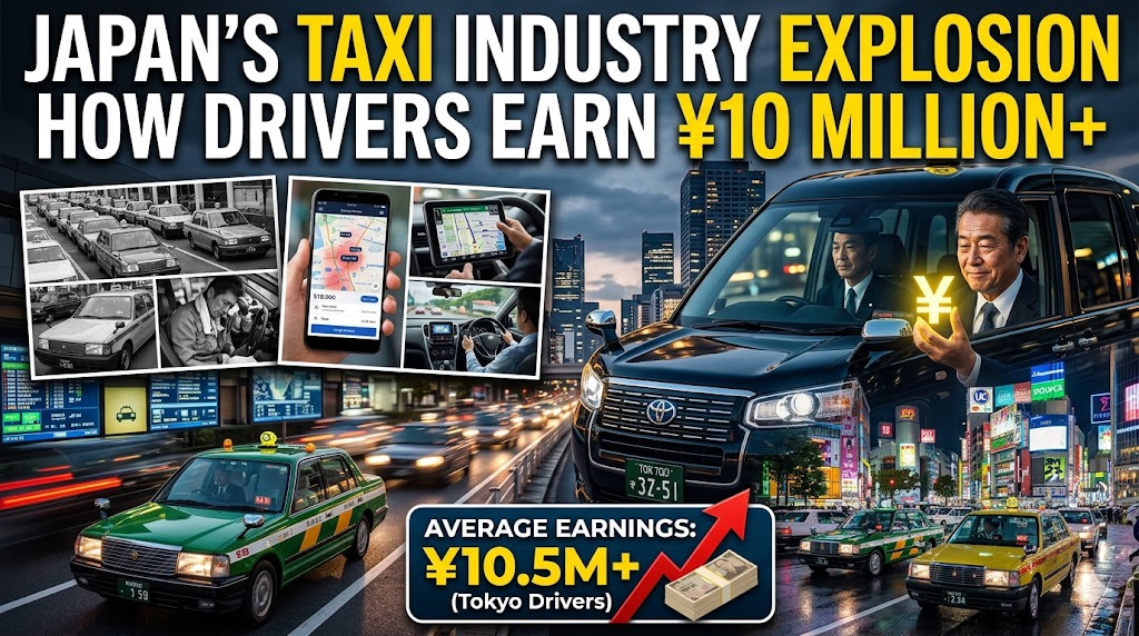 東京のタクシー運転士が年収1000万円超え?賃金40%上昇の背景を読むビジネス英語教材