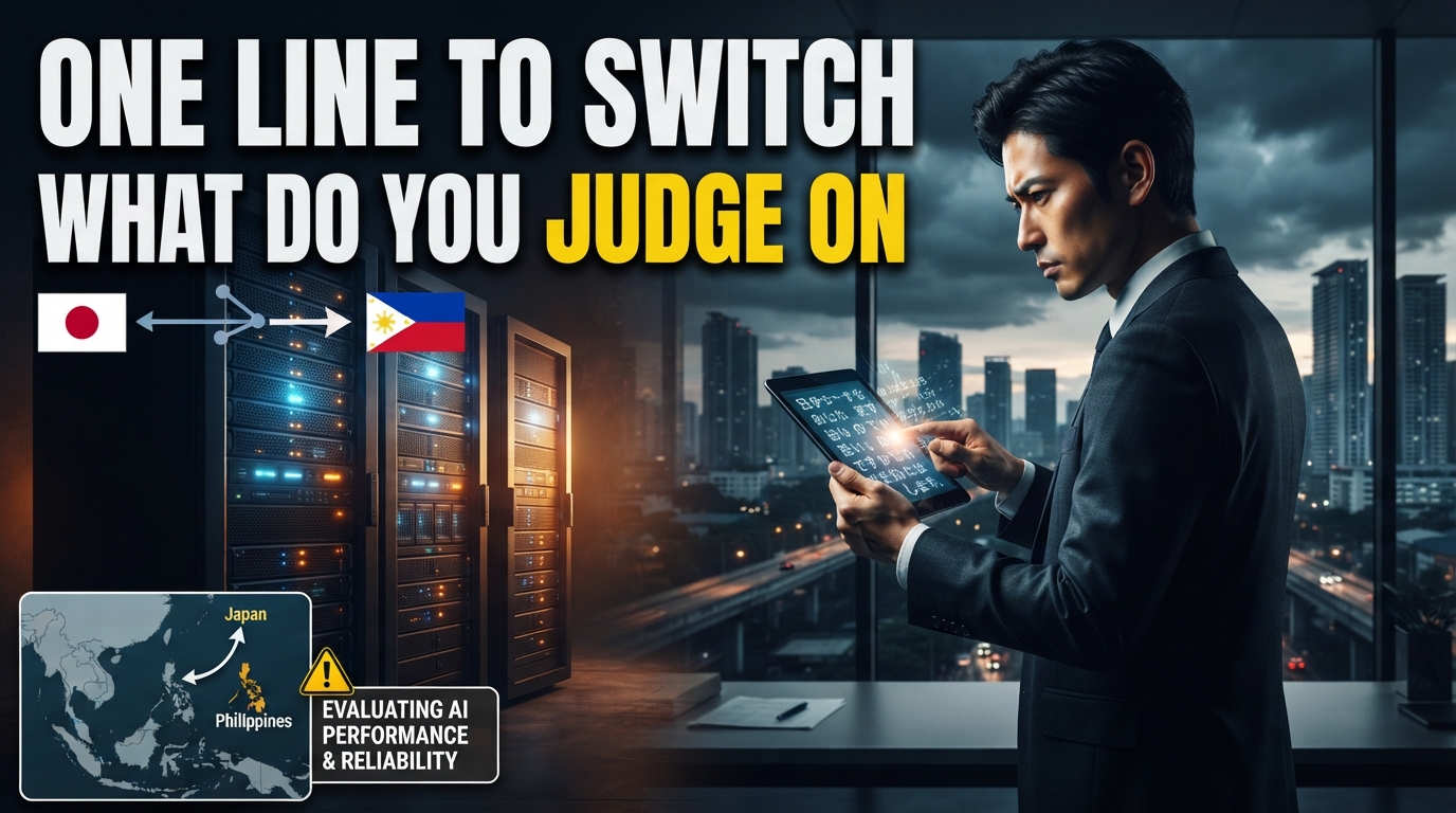 Choosing in an Era When Switching Takes One Line: How Do You Judge an AI That Is "Strong in Japanese"? | A Case Study for Japanese Companies in the Philippines