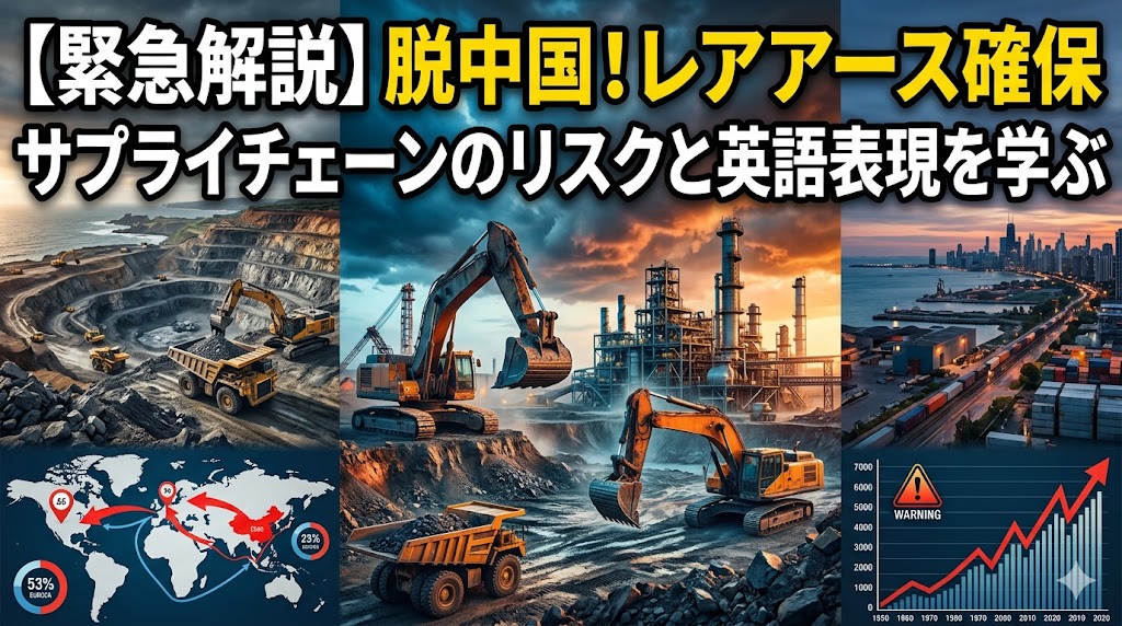 【ビジネス英語】レアアース脱中国依存で学ぶ、サプライチェーンリスクの英語表現