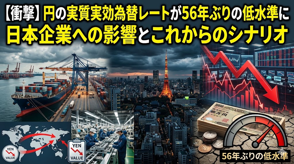 円の実質実効為替レート56年ぶり最低水準|為替・購買力で学ぶビジネス英語